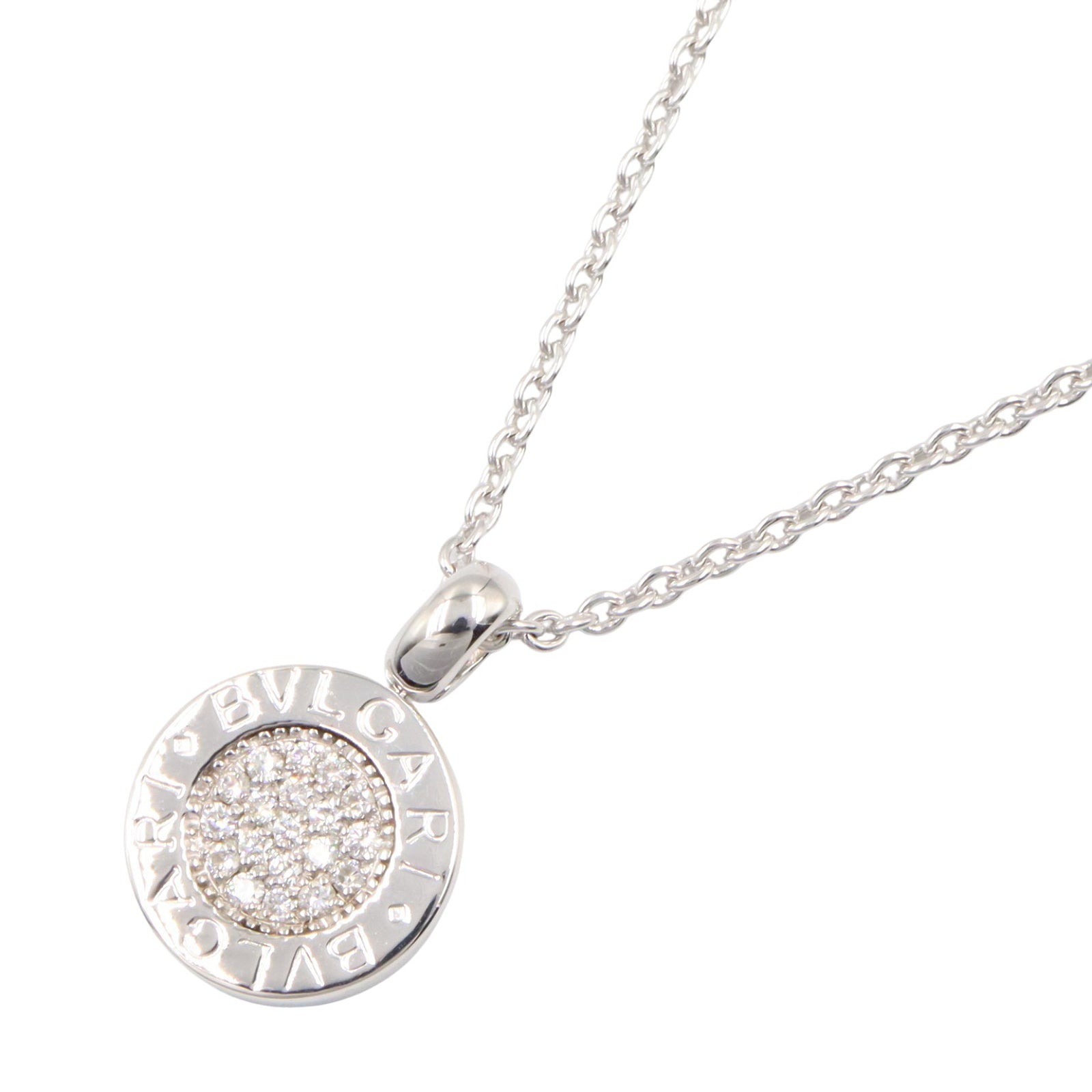 ブルガリブルガリ ダイヤ ネックレス ネックレス K18WG ダイヤモンド ホワイトゴールド クリア ブルガリ アクセサリー BVLGARI