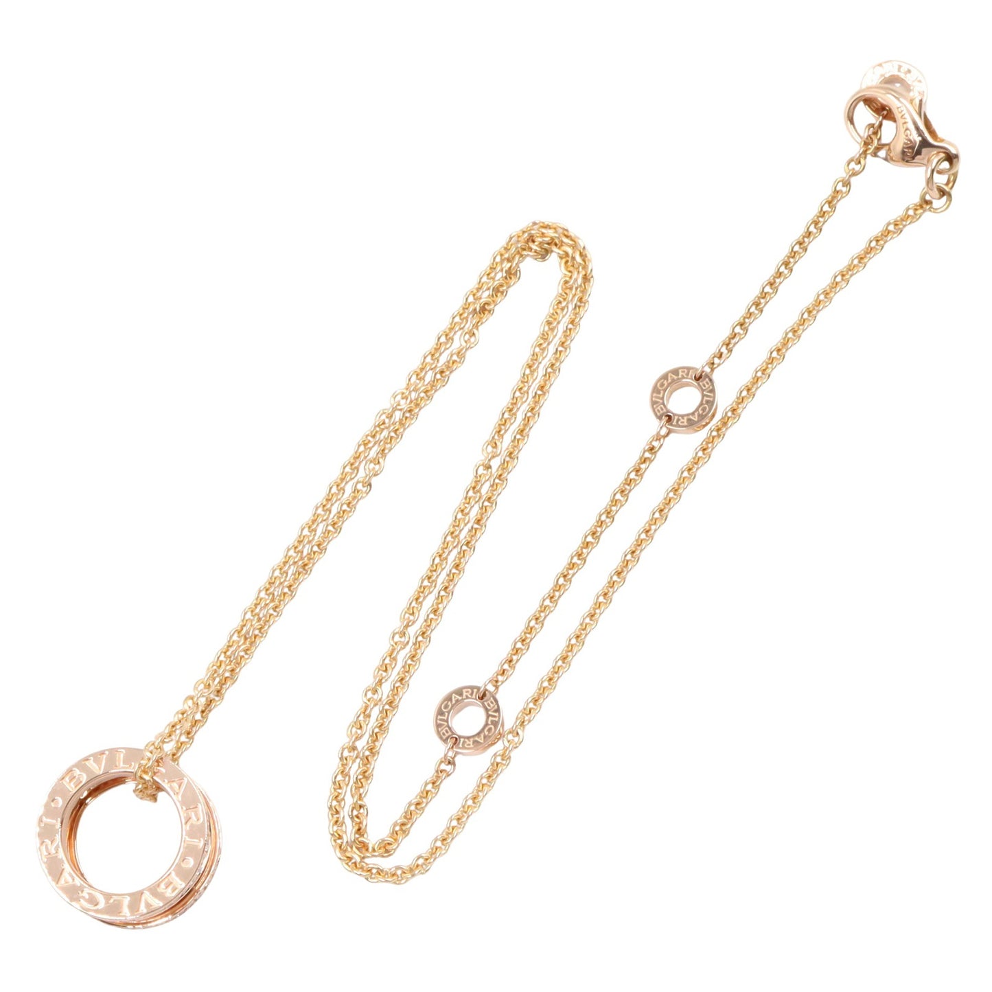 B-zero1 ビーゼロワン デザインレジェンド ダイヤ ネックレス ネックレス K18PG ダイヤモンド ピンクゴールド クリア ブルガリ アクセサリー BVLGARI