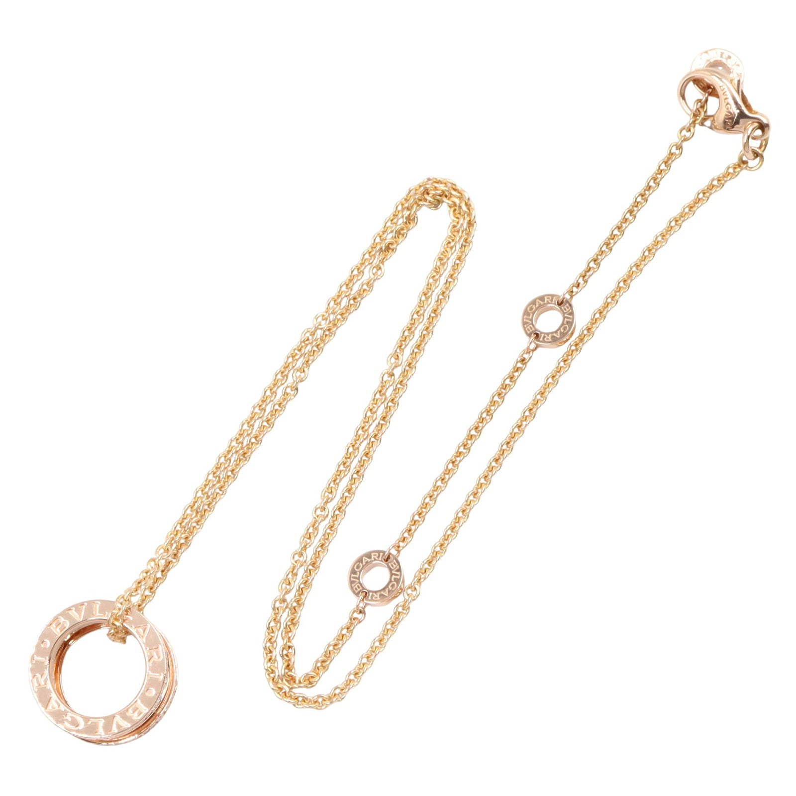 B-zero1 ビーゼロワン デザインレジェンド ダイヤ ネックレス ネックレス K18PG ダイヤモンド ピンクゴールド クリア ブルガリ アクセサリー BVLGARI