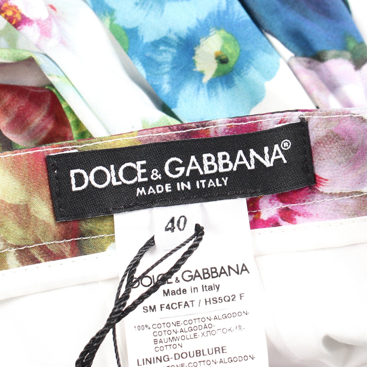 フローラル プリント スカート コットン ホワイト マルチカラー ドルチェアンドガッバーナ ボトムス DOLCE&GABBANA