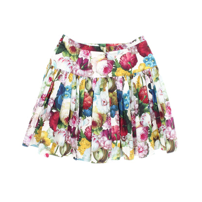 フローラル プリント スカート コットン ホワイト マルチカラー ドルチェアンドガッバーナ ボトムス DOLCE&GABBANA