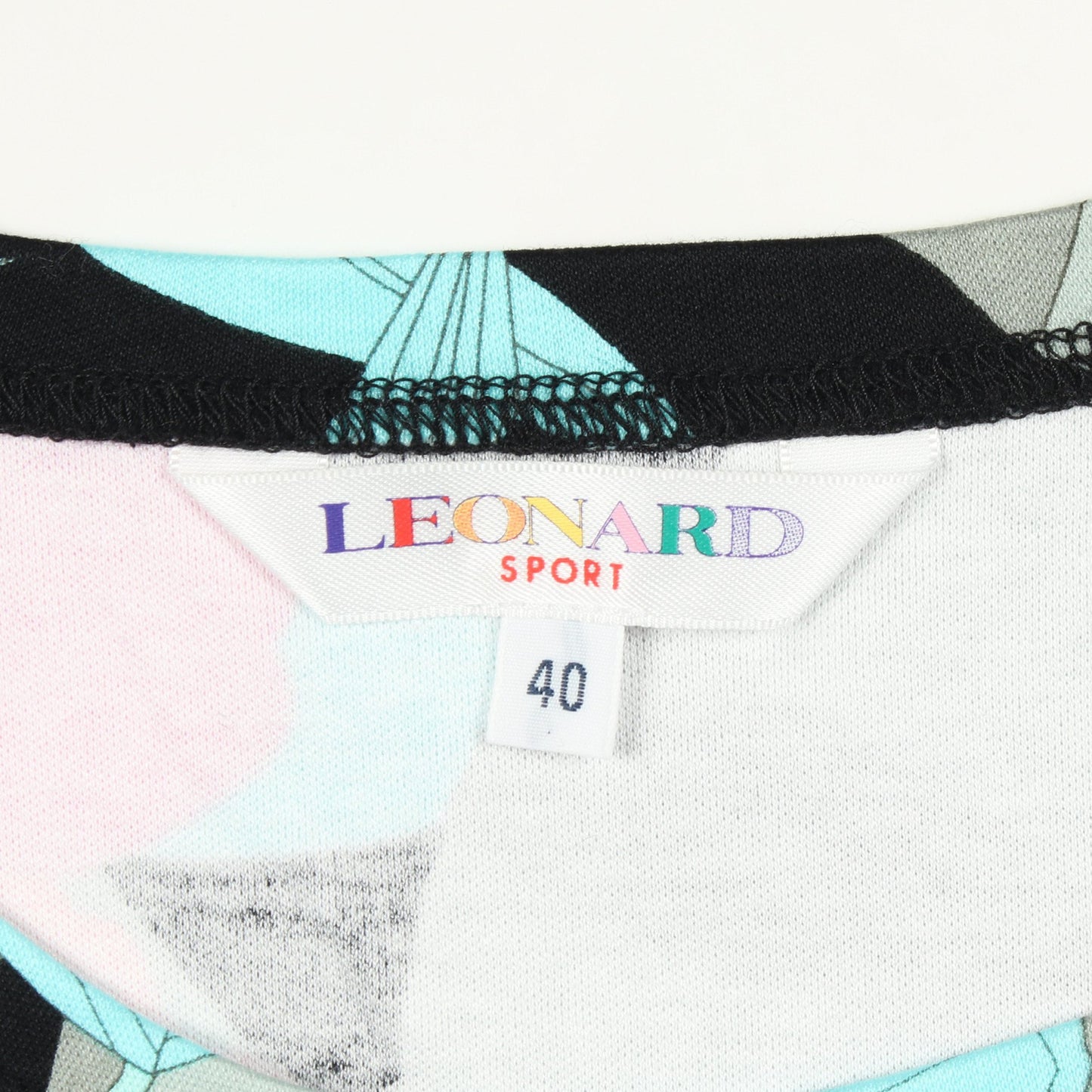花柄 パイナップル 半袖Tシャツ コットン ブラック マルチカラー レオナールスポーツ トップス LEONARD SPORT