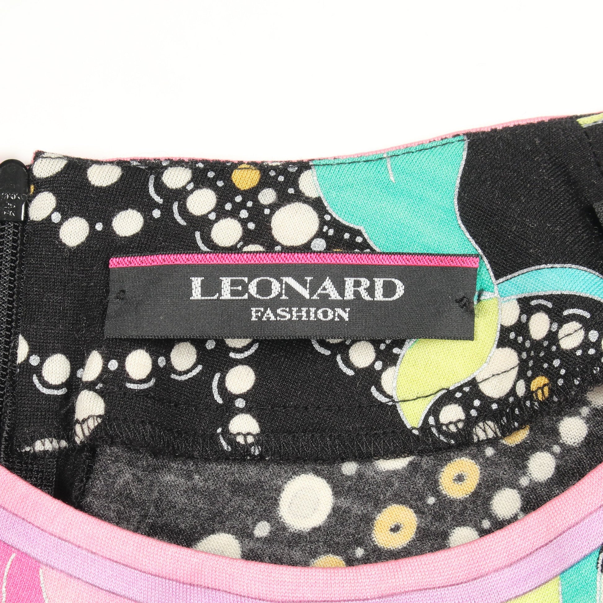 花柄 長袖 カットソー ウール シルク ブラック ピンク マルチカラー レオナールファッション トップス LEONARD FASHION