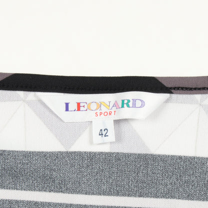 花柄 七分袖 カットソー ブラック ブルー グレー レオナールスポーツ トップス LEONARD SPORT