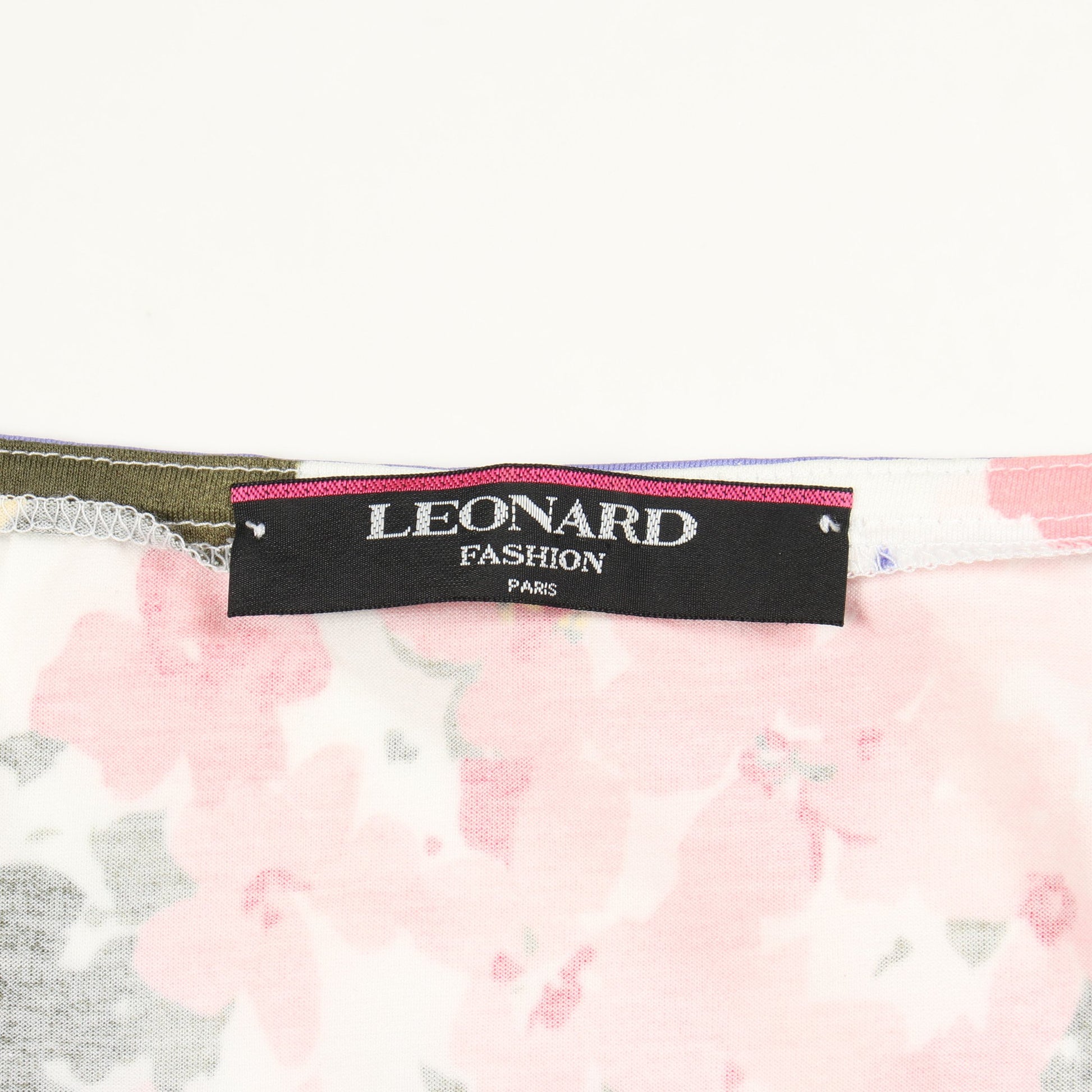 花柄 半袖 カットソー コットン ホワイト マルチカラー レオナールファッション トップス LEONARD FASHION