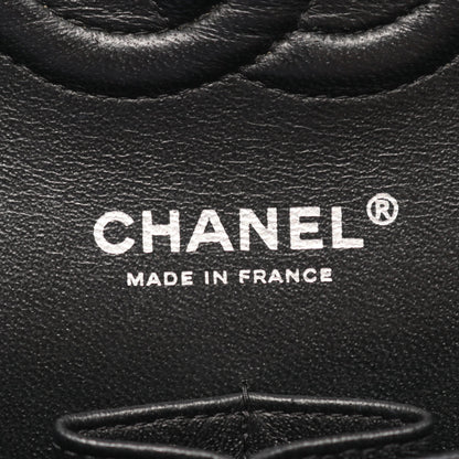 シェブロン Vステッチ Wフラップ Wチェーンショルダーバッグ キャビアスキン ブラック シルバー金具 シャネル バッグ CHANEL