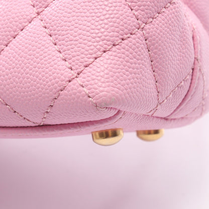 ココハンドルXXS トップハンドル 2WAY ハンドバッグ キャビアスキン ピンク ゴールド金具 シャネル バッグ CHANEL