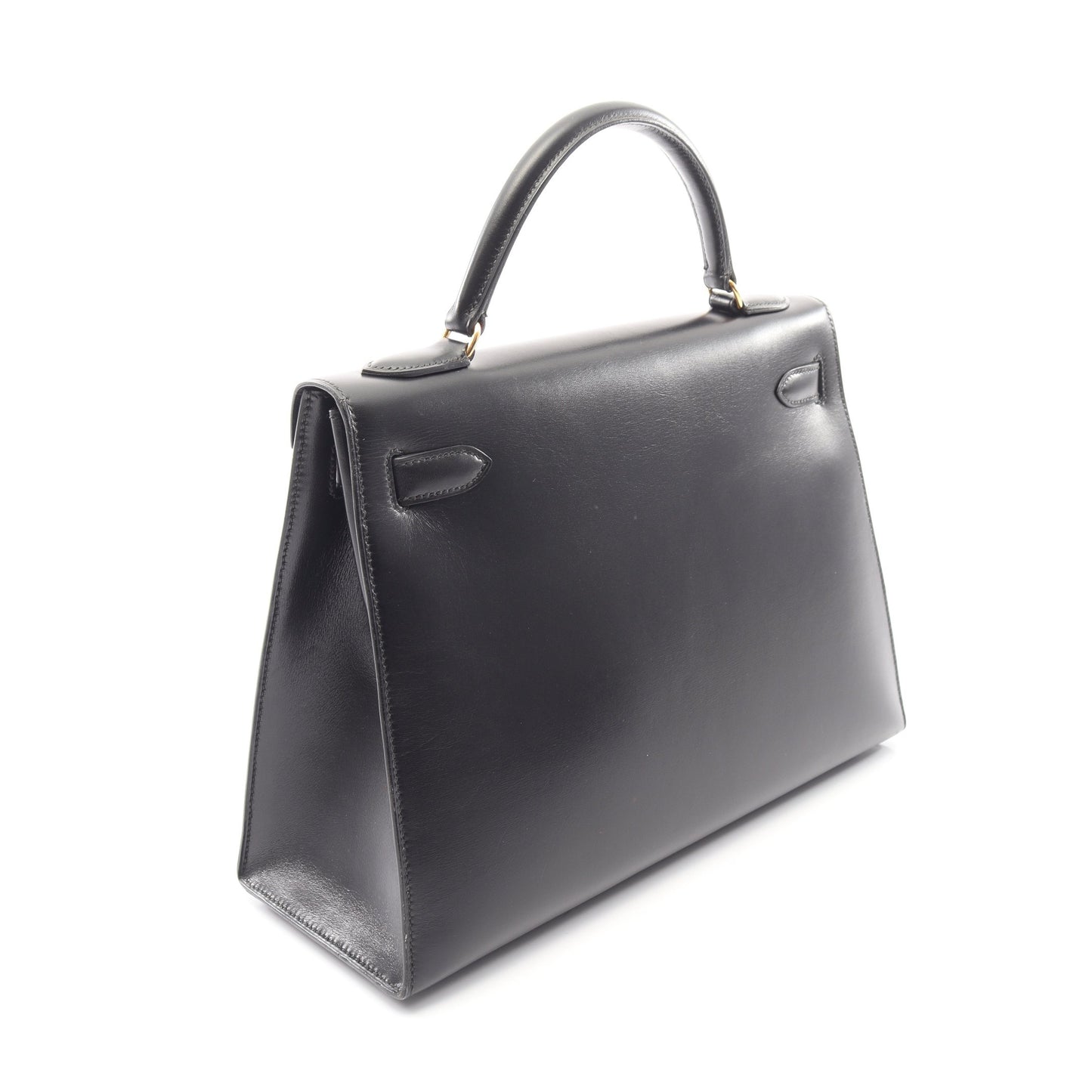 ケリー32 外縫い 2WAY ハンドバッグ ボックスカーフ ブラック ゴールド金具 ○U刻印 エルメス バッグ HERMES