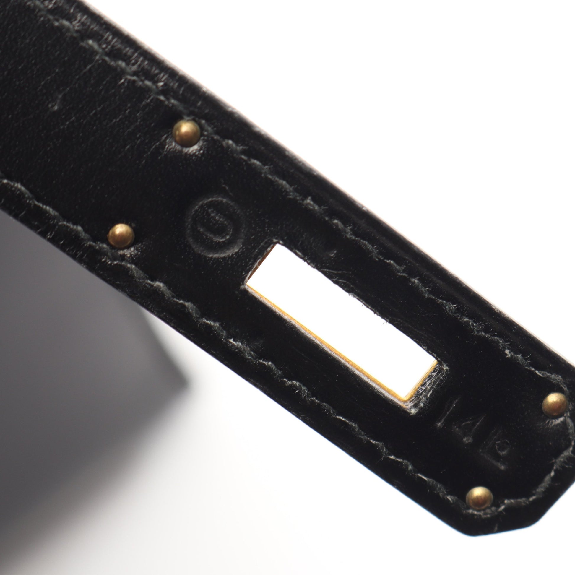 ケリー32 外縫い 2WAY ハンドバッグ ボックスカーフ ブラック ゴールド金具 ○U刻印 エルメス バッグ HERMES