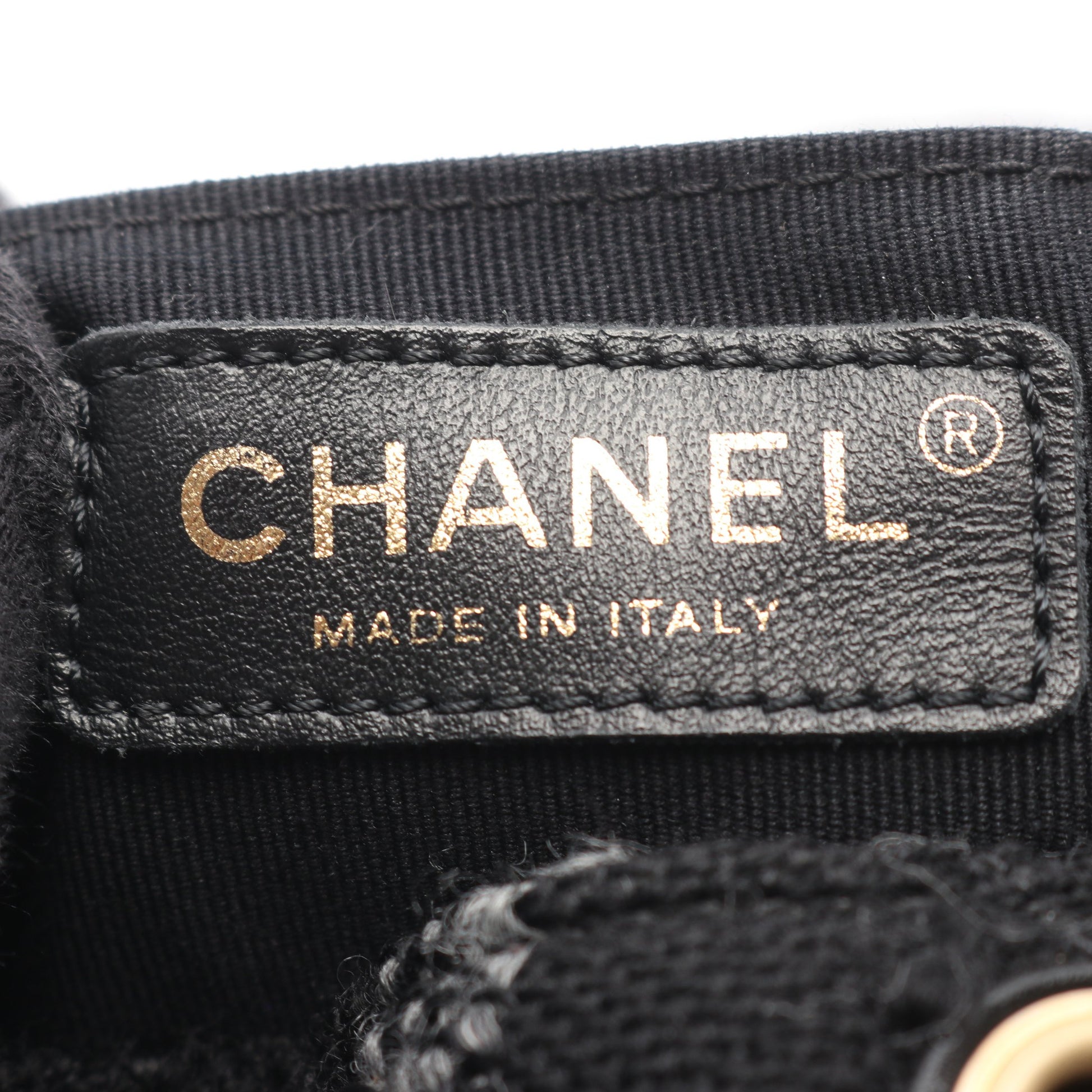 ココマーク バックパック リュックサック チェック柄 ウール ブラック グレー ゴールド金具 シャネル バッグ CHANEL
