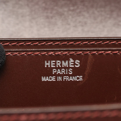 サックアデペッシュ38 ビジネスバッグ ブリーフケース ボックスカーフ ブラウン シルバー金具 □E刻印 エルメス バッグ HERMES