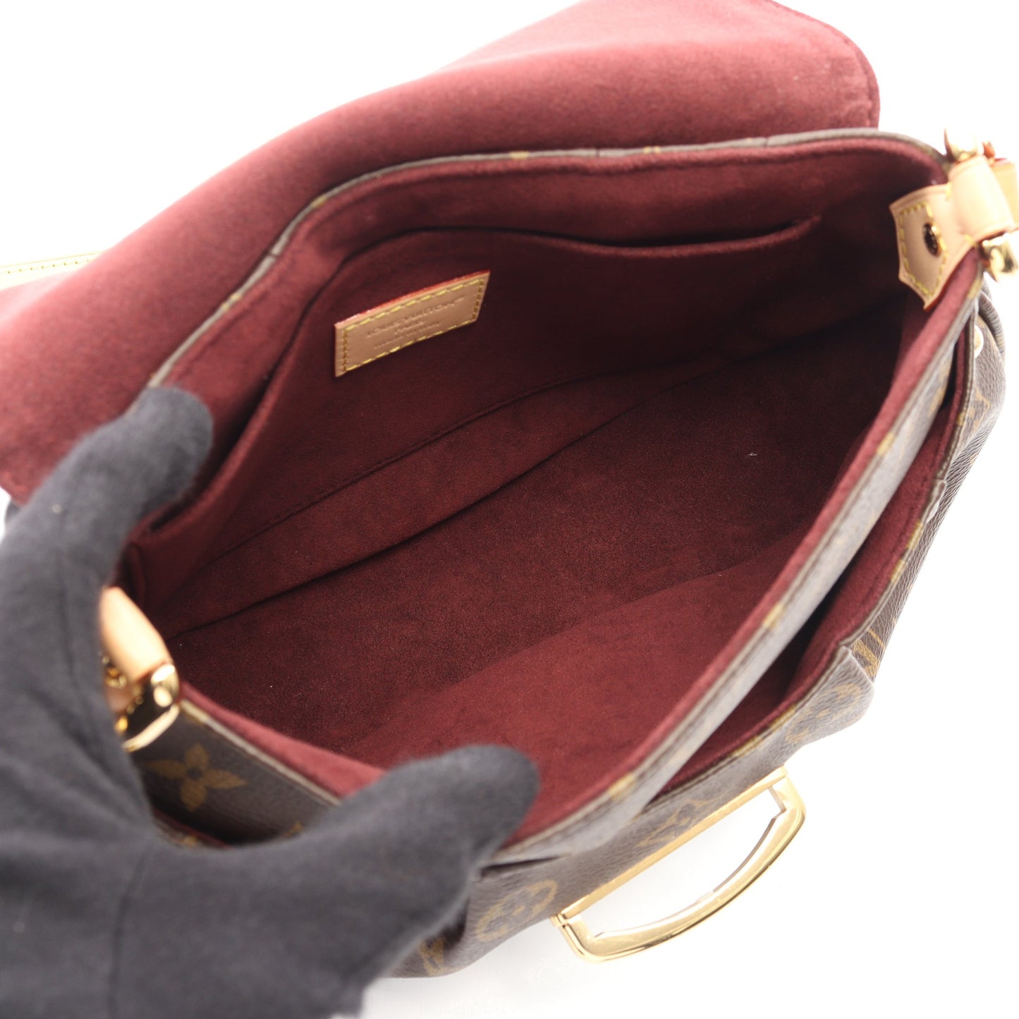 サンセット モノグラム ショルダーバッグ PVC レザー ブラウン ルイヴィトン バッグ LOUIS VUITTON