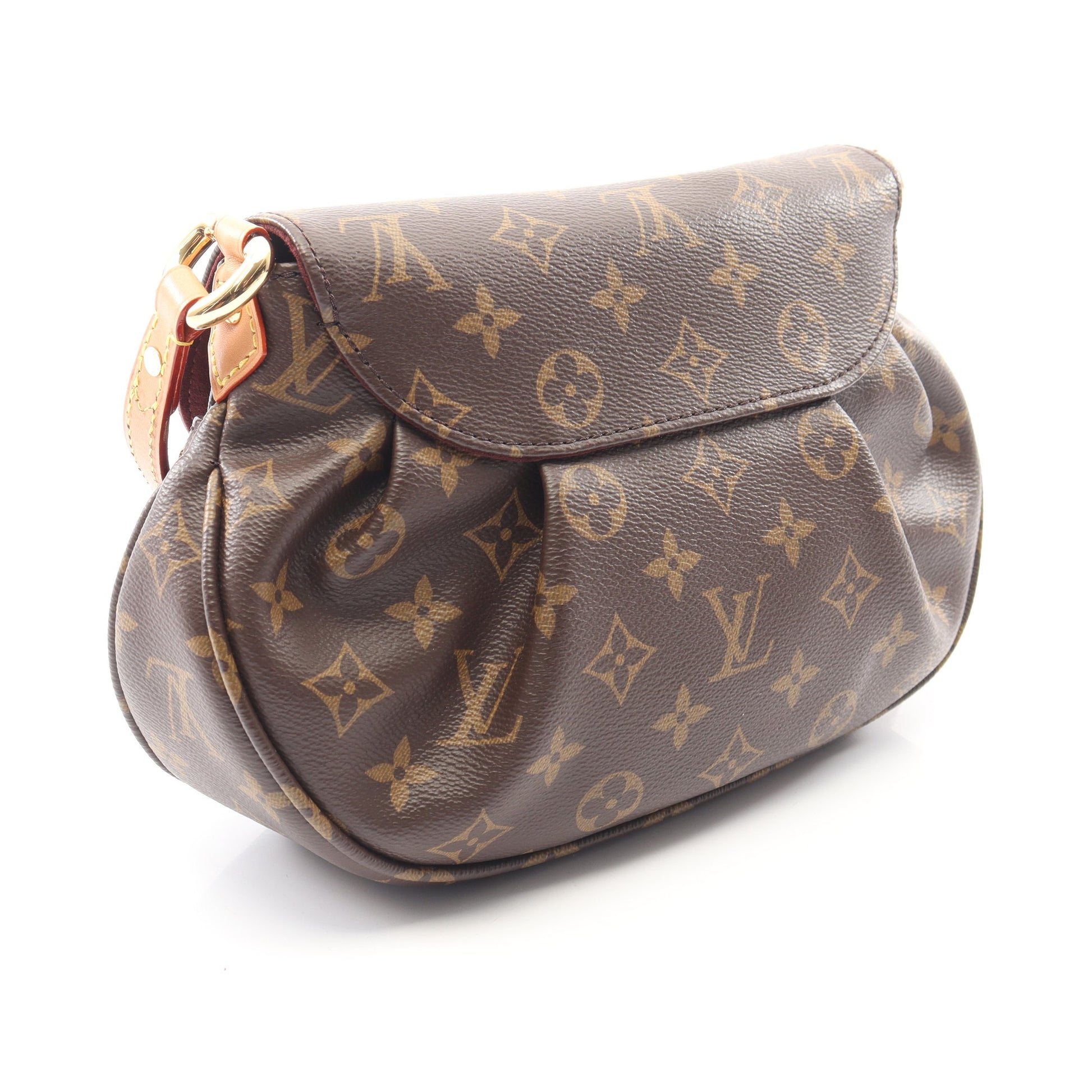 サンセット モノグラム ショルダーバッグ PVC レザー ブラウン ルイヴィトン バッグ LOUIS VUITTON