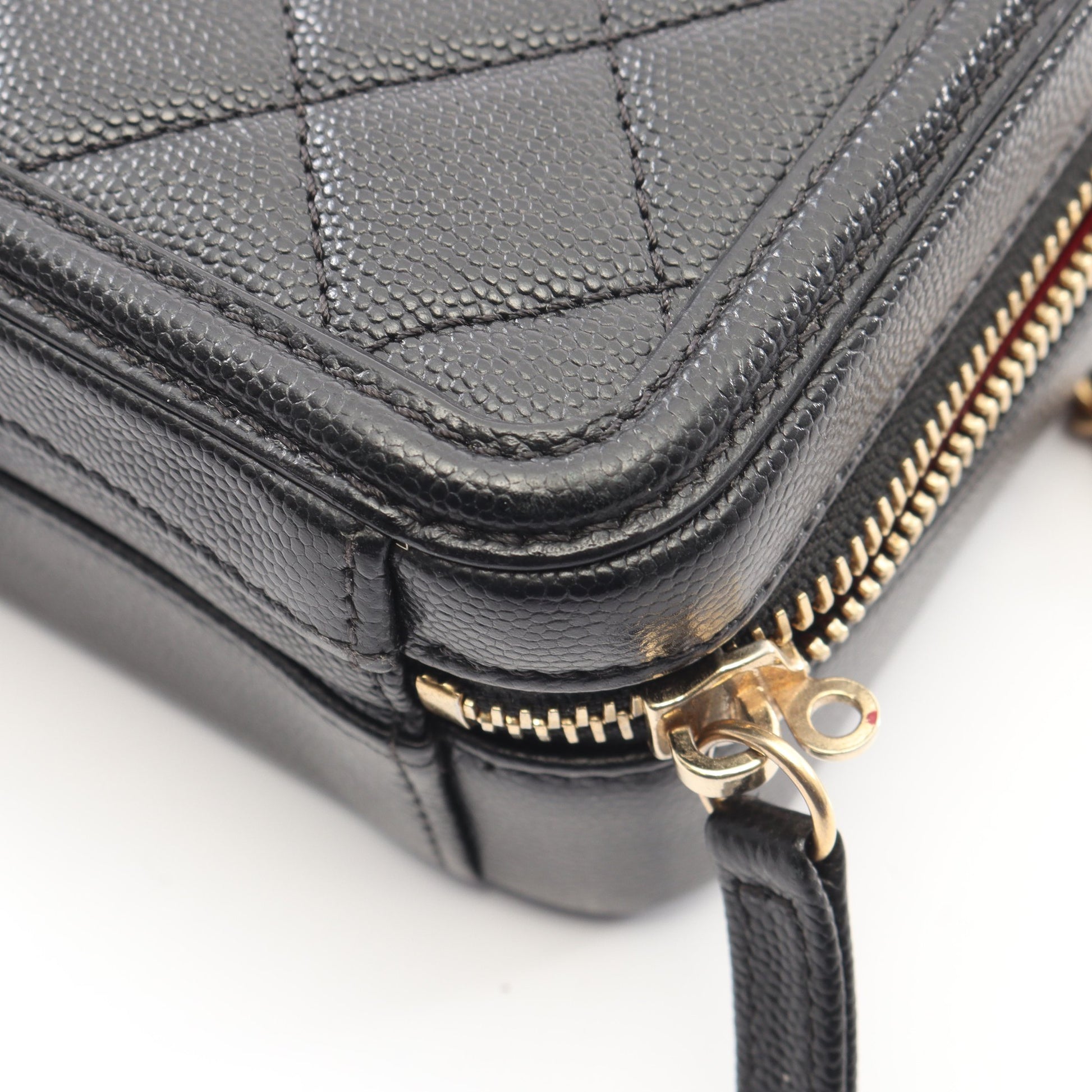 CCフィリグリー 2WAY チェーンショルダーバッグ キャビアスキン ブラック ゴールド金具 シャネル バッグ CHANEL