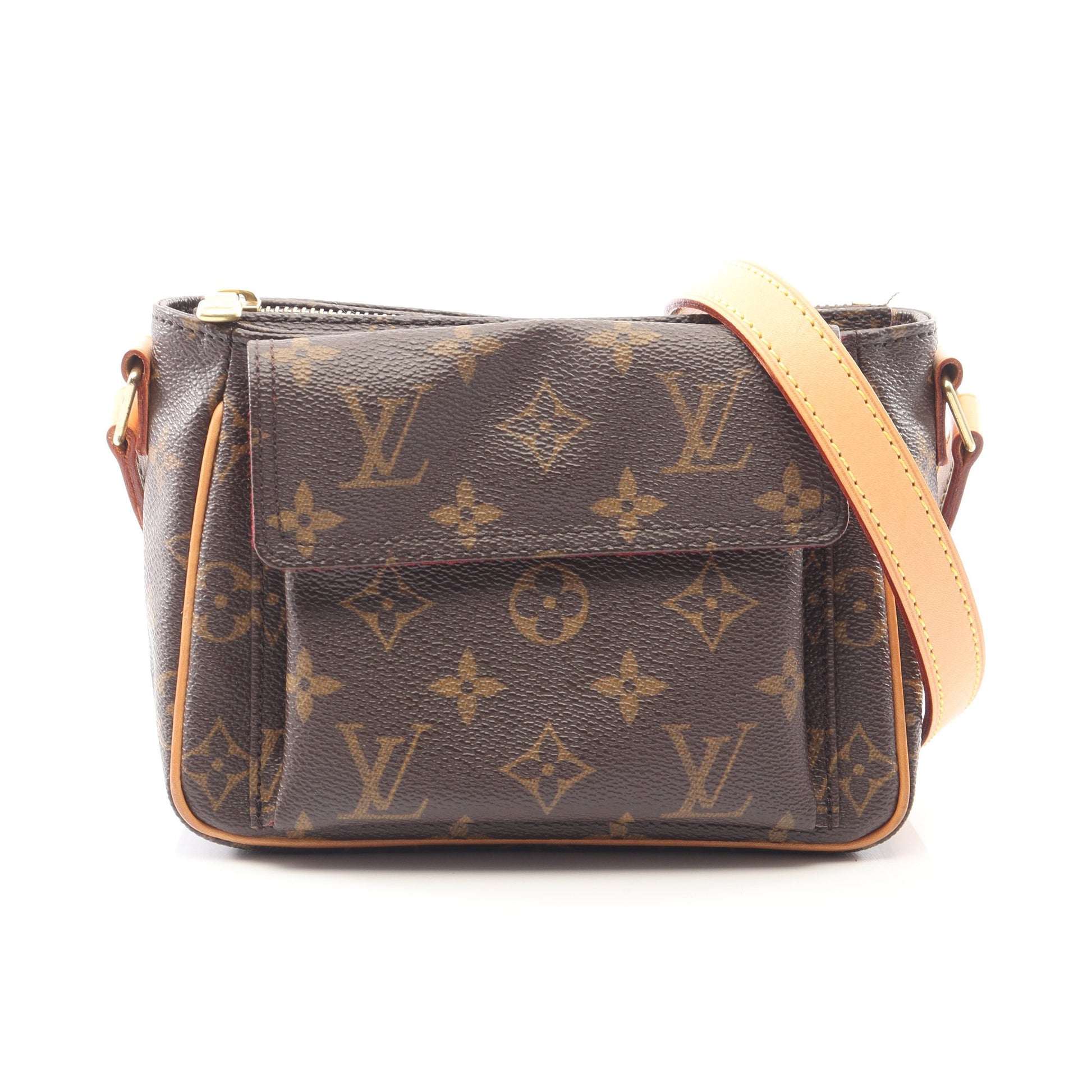 ヴィバシテPM モノグラム ショルダーバッグ PVC レザー ブラウン ルイヴィトン バッグ LOUIS VUITTON