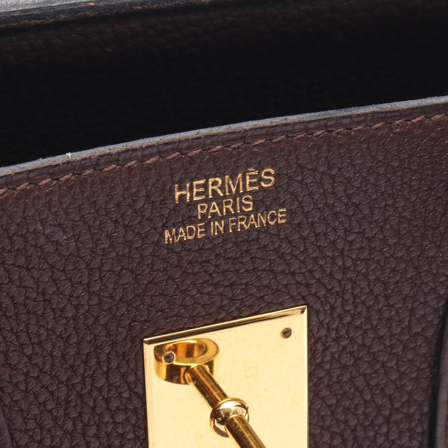 バーキン35 ショコラ ハンドバッグ トゴ ダークブラウン ゴールド金具 □L刻印 エルメス バッグ HERMES