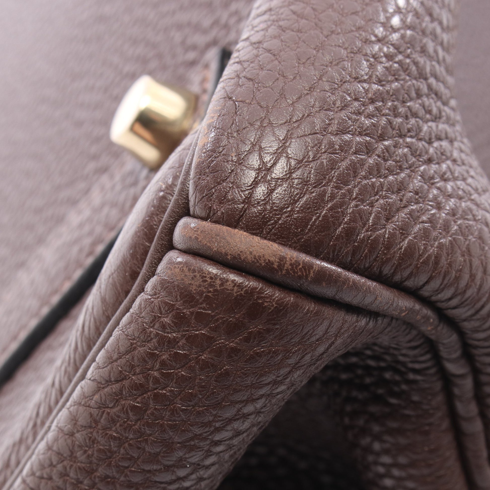 バーキン35 ショコラ ハンドバッグ トゴ ダークブラウン ゴールド金具 □L刻印 エルメス バッグ HERMES