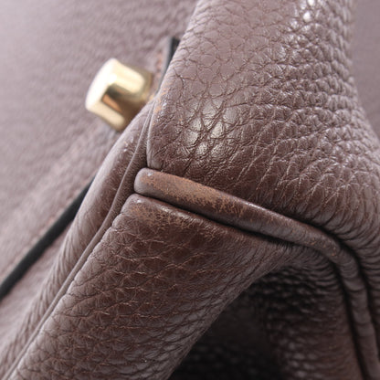 バーキン35 ショコラ ハンドバッグ トゴ ダークブラウン ゴールド金具 □L刻印 エルメス バッグ HERMES