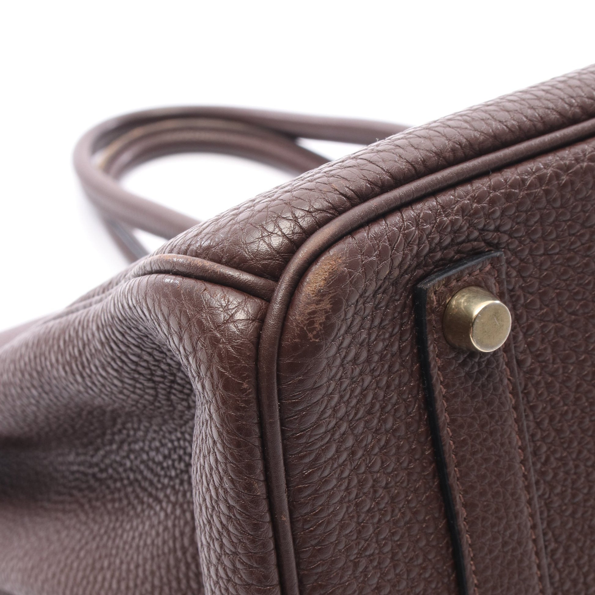 バーキン35 ショコラ ハンドバッグ トゴ ダークブラウン ゴールド金具 □L刻印 エルメス バッグ HERMES