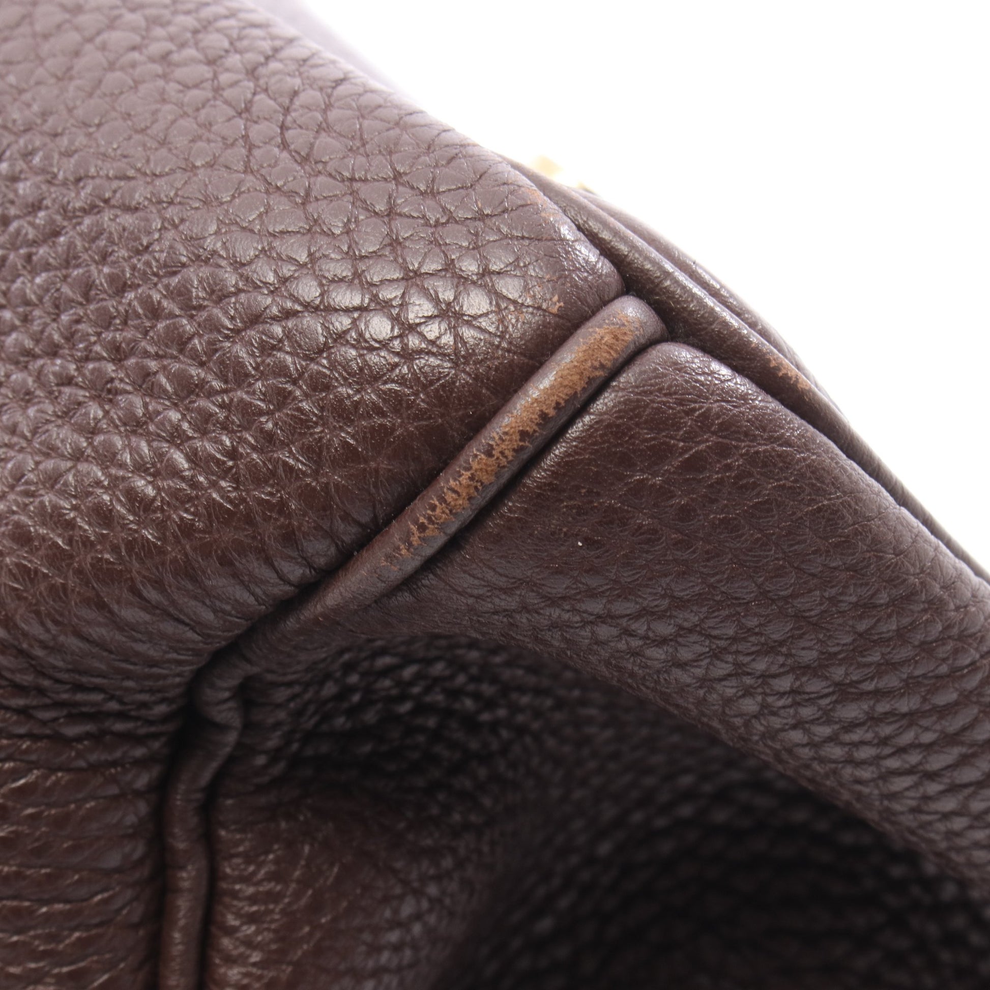 バーキン35 ショコラ ハンドバッグ トゴ ダークブラウン ゴールド金具 □L刻印 エルメス バッグ HERMES