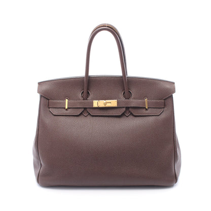 バーキン35 ショコラ ハンドバッグ トゴ ダークブラウン ゴールド金具 □L刻印 エルメス バッグ HERMES