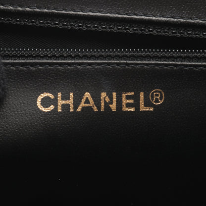 ビコローレ ココマーク ミラー付き 2WAY バニティバッグ ラムスキン ブラック ゴールド金具 シャネル バッグ CHANEL