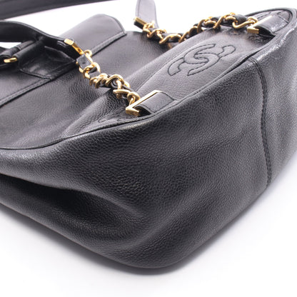 トリプルココマーク バックパック リュックサック キャビアスキン ブラック ゴールド金具 シャネル バッグ CHANEL