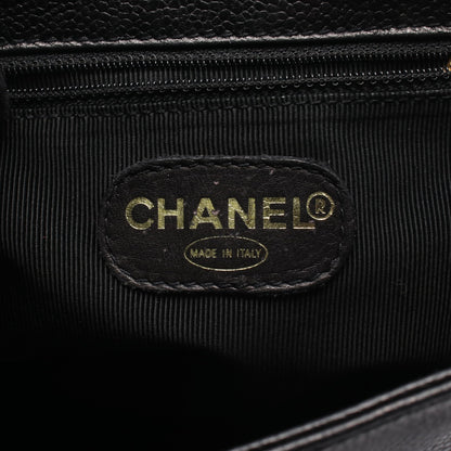 トリプルココマーク バックパック リュックサック キャビアスキン ブラック ゴールド金具 シャネル バッグ CHANEL