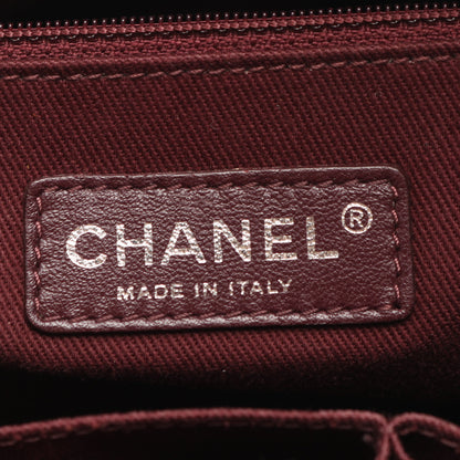 マトラッセ エンボス加工 アンティークシルバー金具 チェーンショルダーバッグ レザー ブラウン シャネル バッグ CHANEL