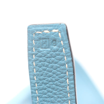バルドゴルフ ブルージーン ショルダーバッグ トゴ ライトブルー シルバー金具 □H刻印 エルメス バッグ HERMES