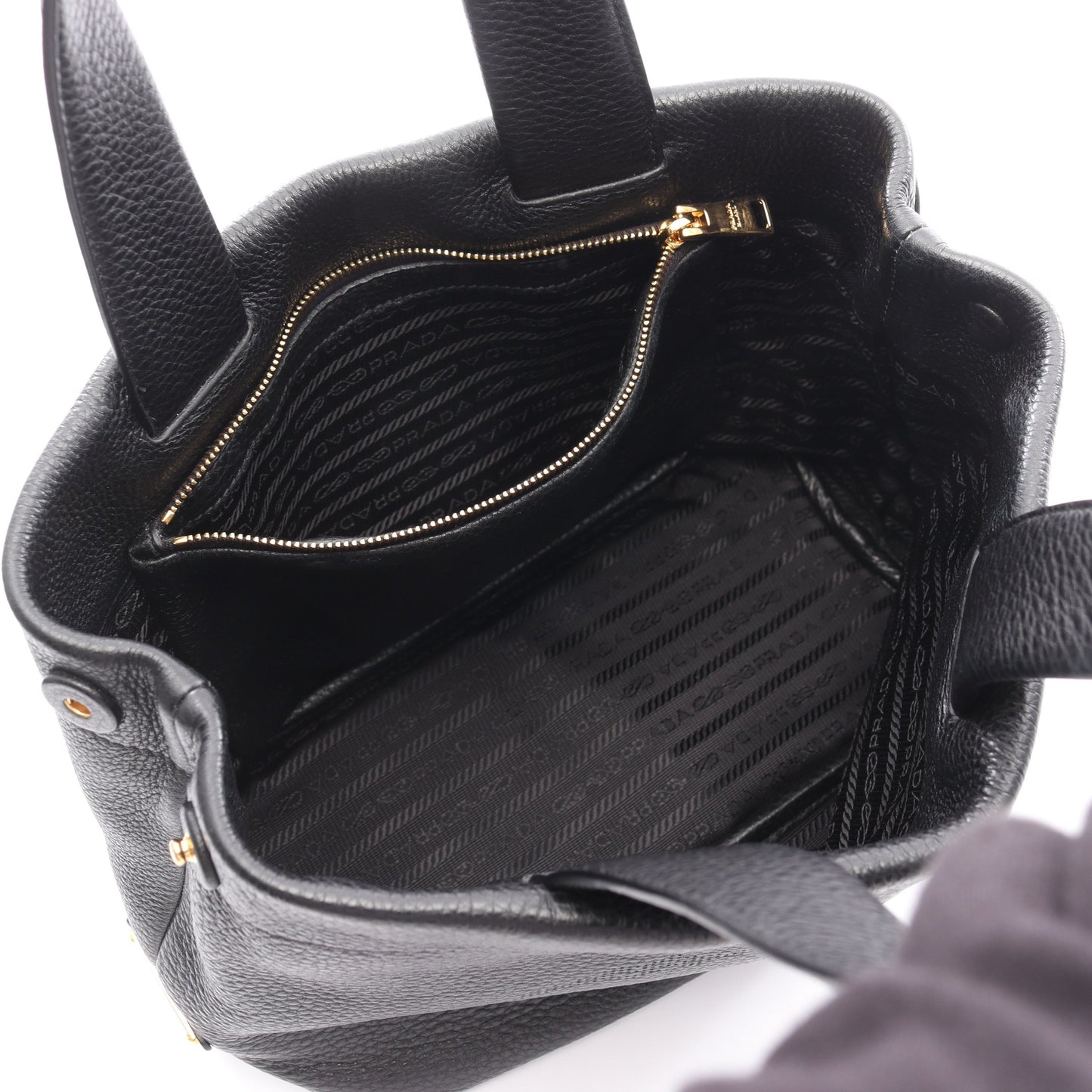 VIT DAINO ヴィッテロダイノ ハンドバッグ トートバッグ レザー ブラック プラダ バッグ PRADA