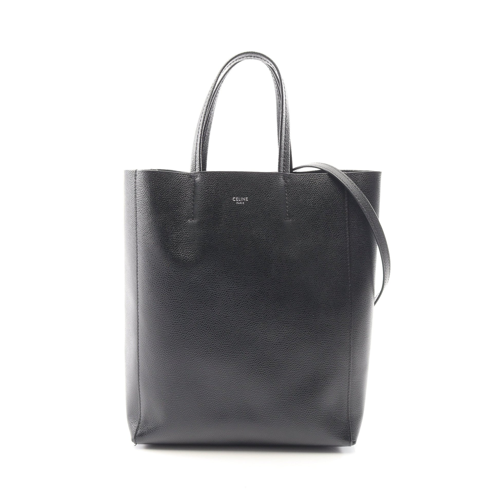 バーティカル スモール カバ 2WAY ハンドバッグ トートバッグ レザー ブラック セリーヌ バッグ CELINE