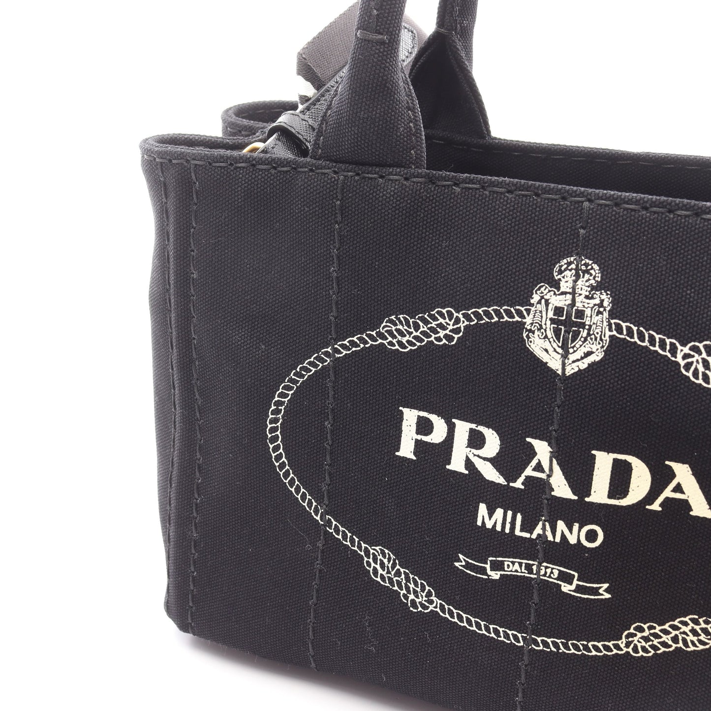CANAPA カナパ 2WAY ハンドバッグ トートバッグ キャンバス ブラック プラダ バッグ PRADA