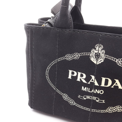 CANAPA カナパ 2WAY ハンドバッグ トートバッグ キャンバス ブラック プラダ バッグ PRADA