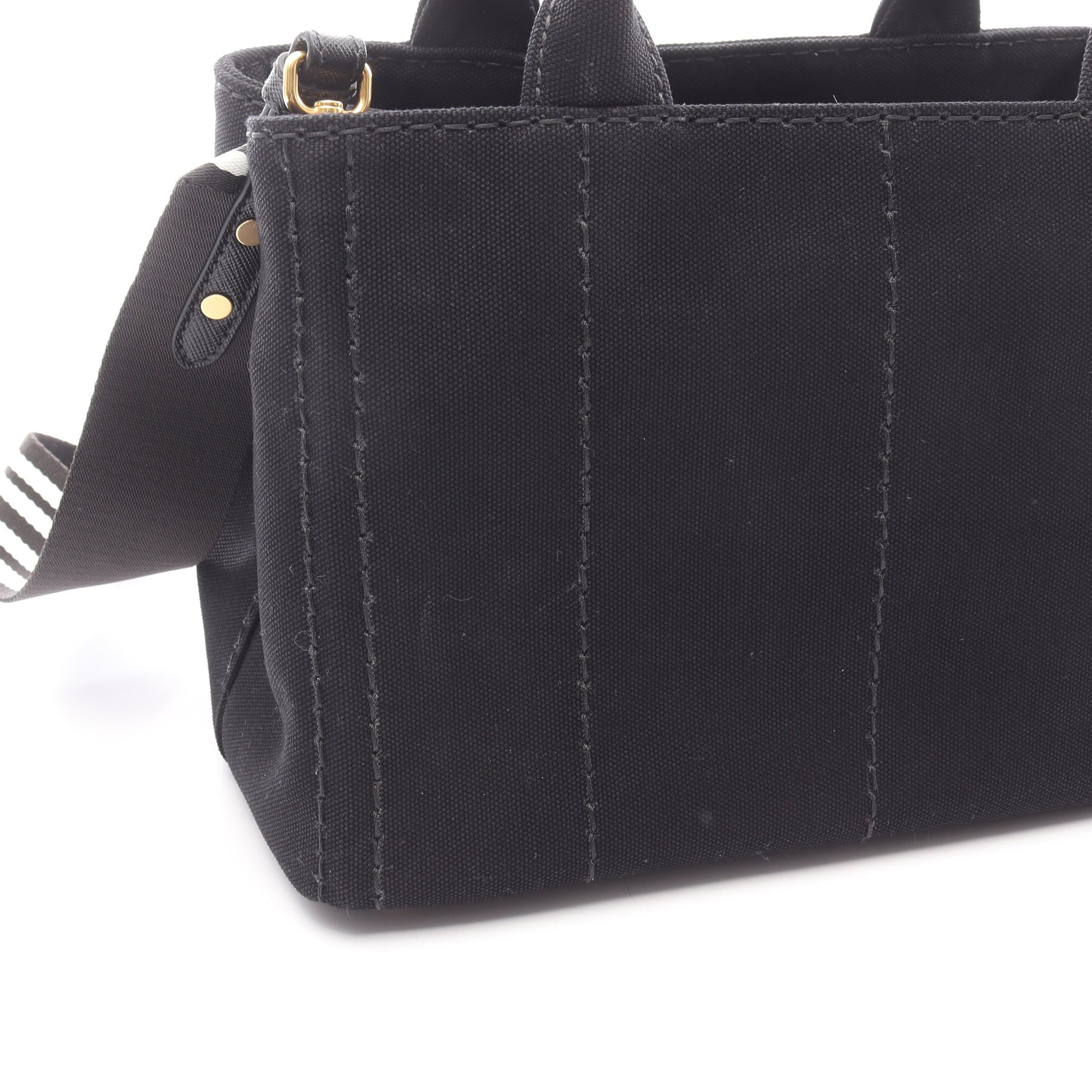 CANAPA カナパ 2WAY ハンドバッグ トートバッグ キャンバス ブラック プラダ バッグ PRADA