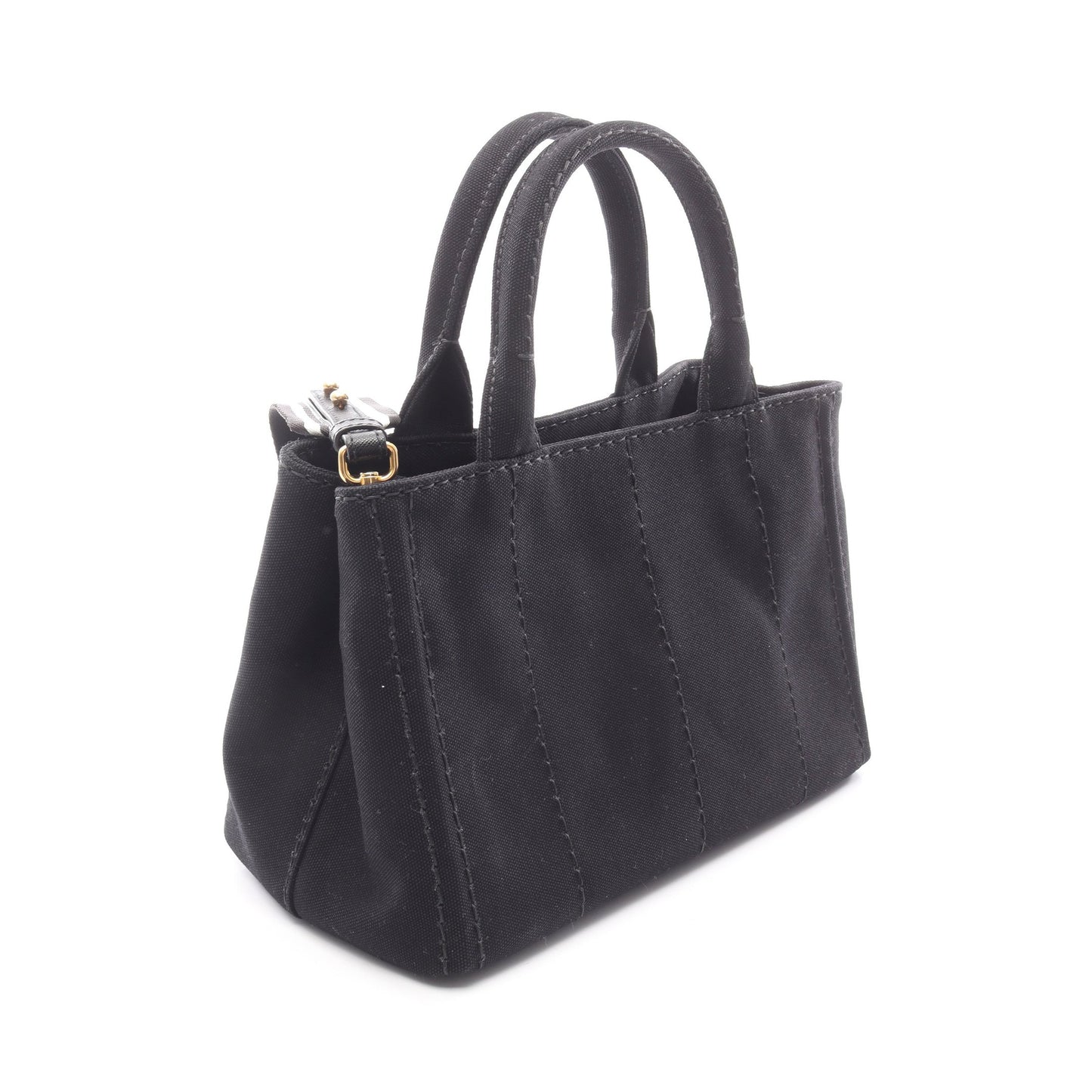 CANAPA カナパ 2WAY ハンドバッグ トートバッグ キャンバス ブラック プラダ バッグ PRADA