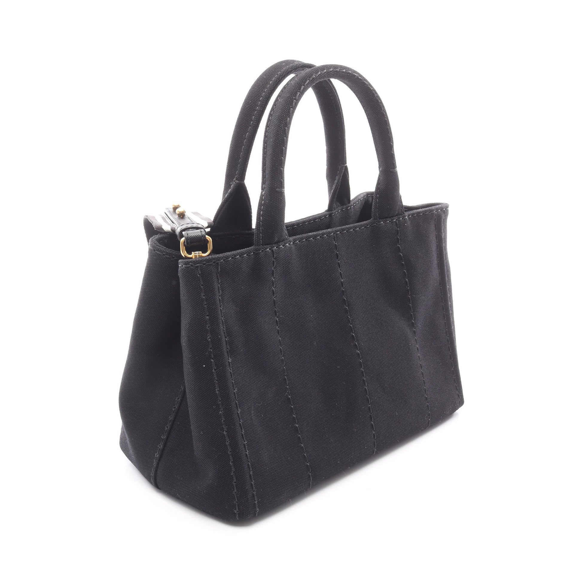 CANAPA カナパ 2WAY ハンドバッグ トートバッグ キャンバス ブラック プラダ バッグ PRADA