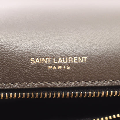 カリプソ YSLロゴ Wチェーンショルダーバッグ レザー ダークブラウン サンローランパリ バッグ SAINT LAURENT PARIS