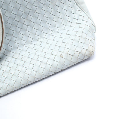 イントレチャート ボストンバッグ レザー ライトブルー ボッテガヴェネタ バッグ BOTTEGA VENETA