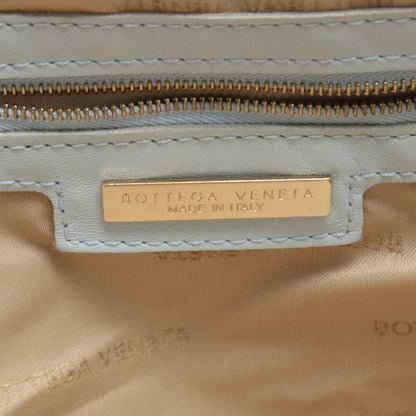 イントレチャート ボストンバッグ レザー ライトブルー ボッテガヴェネタ バッグ BOTTEGA VENETA