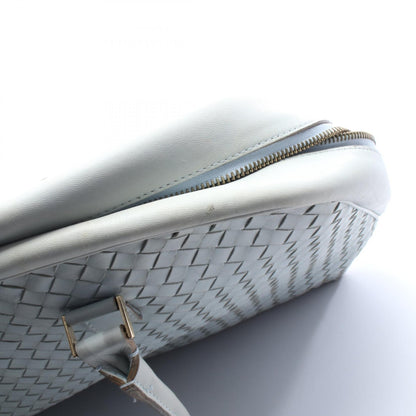 イントレチャート ボストンバッグ レザー ライトブルー ボッテガヴェネタ バッグ BOTTEGA VENETA