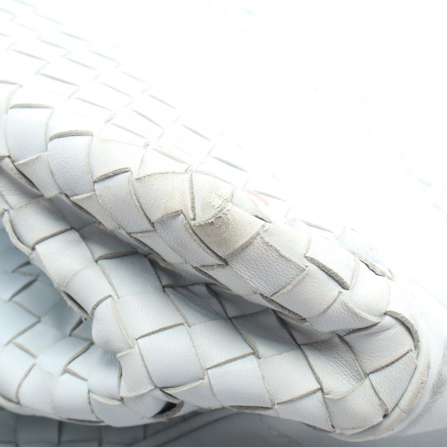 イントレチャート ボストンバッグ レザー ライトブルー ボッテガヴェネタ バッグ BOTTEGA VENETA