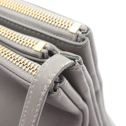 TRIO LARGE トリオ ラージ ショルダーバッグ レザー グレー セリーヌ バッグ CELINE