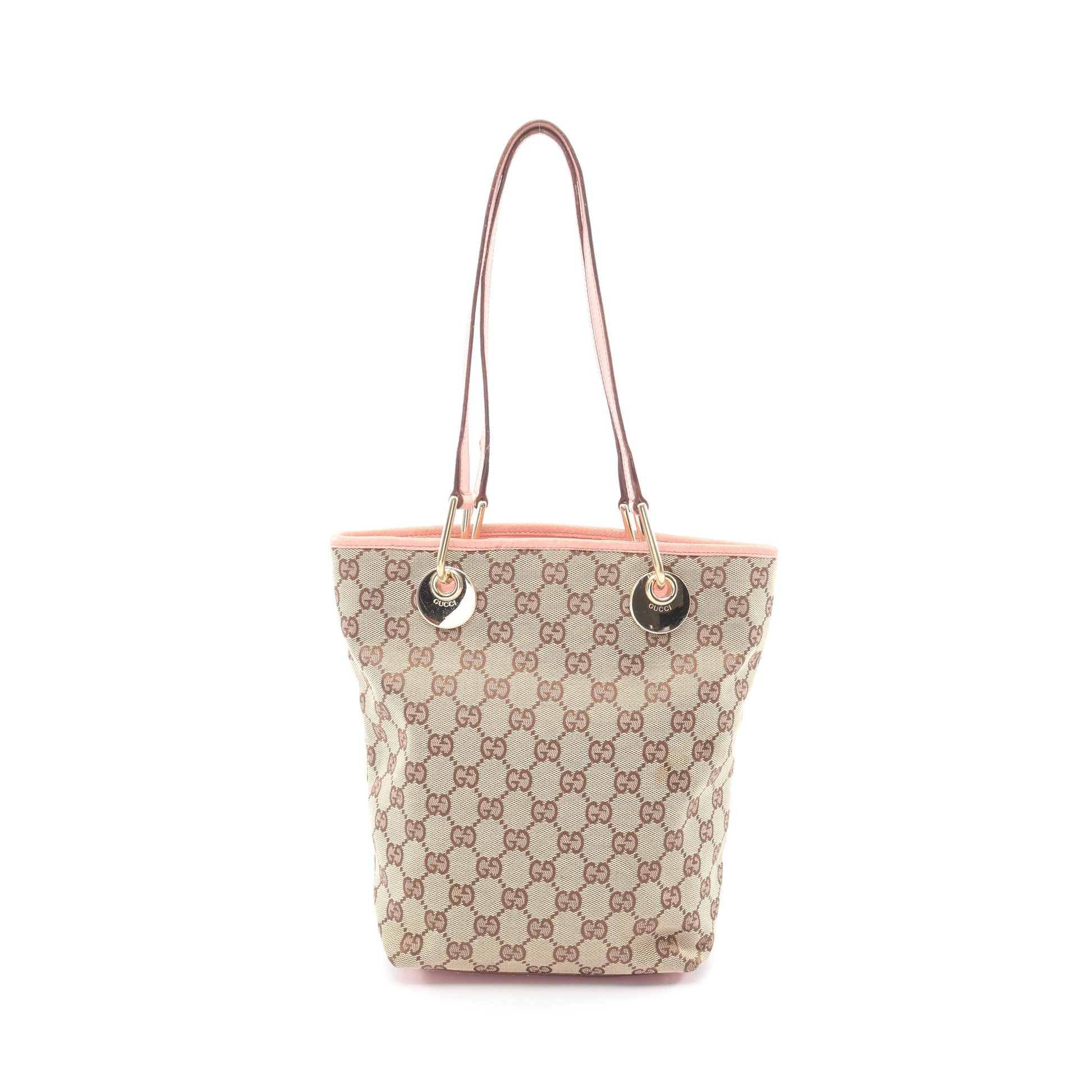GGキャンバス ショルダーバッグ トートバッグ キャンバス レザー ベージュ ピンク グッチ バッグ GUCCI