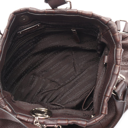 ピロー スモール 2WAY ショルダーバッグ レザー ダークブラウン セリーヌ バッグ CELINE