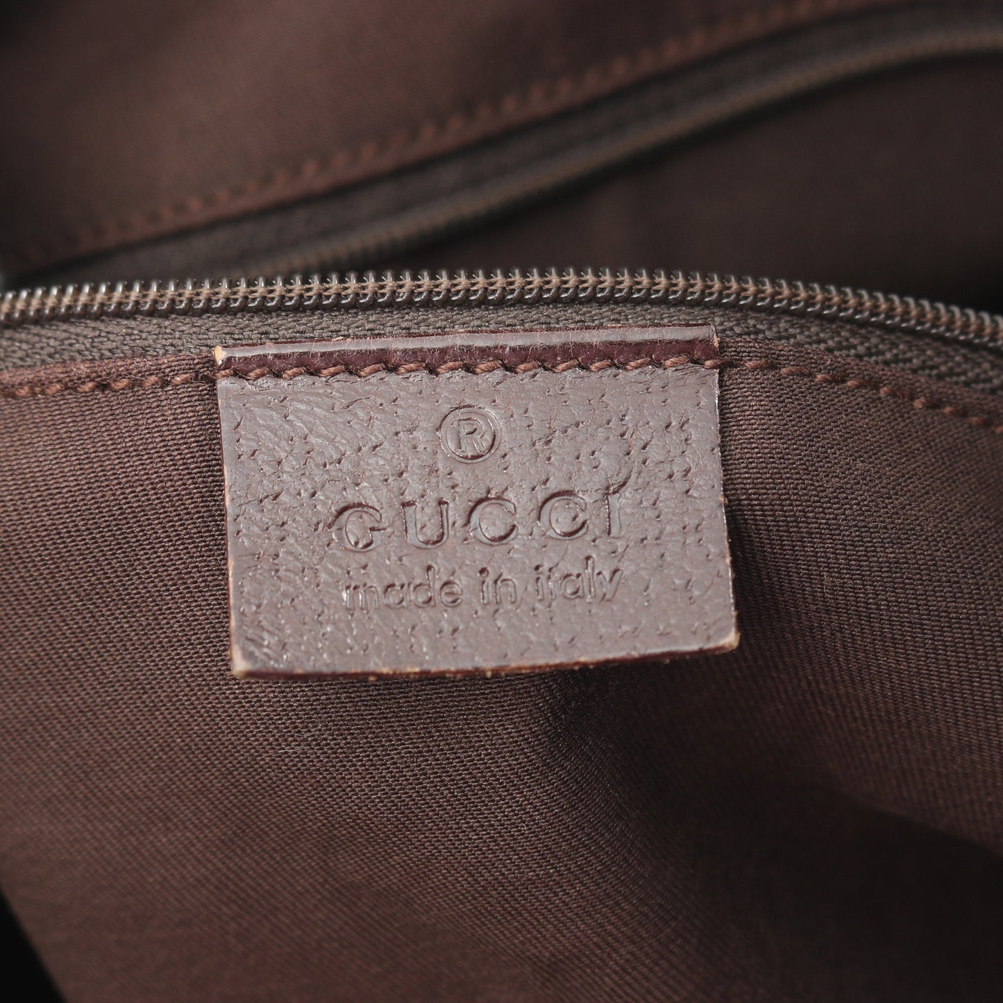 GGキャンバス ショルダーバッグ キャンバス レザー ベージュ ダークブラウン グッチ バッグ GUCCI