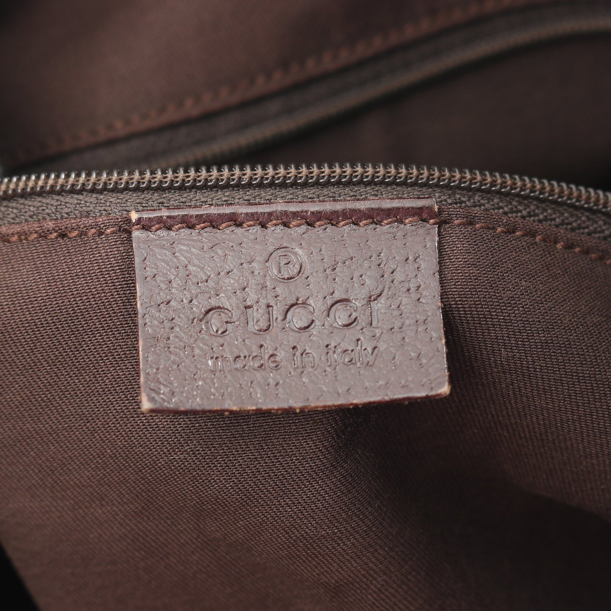 GGキャンバス ショルダーバッグ キャンバス レザー ベージュ ダークブラウン グッチ バッグ GUCCI
