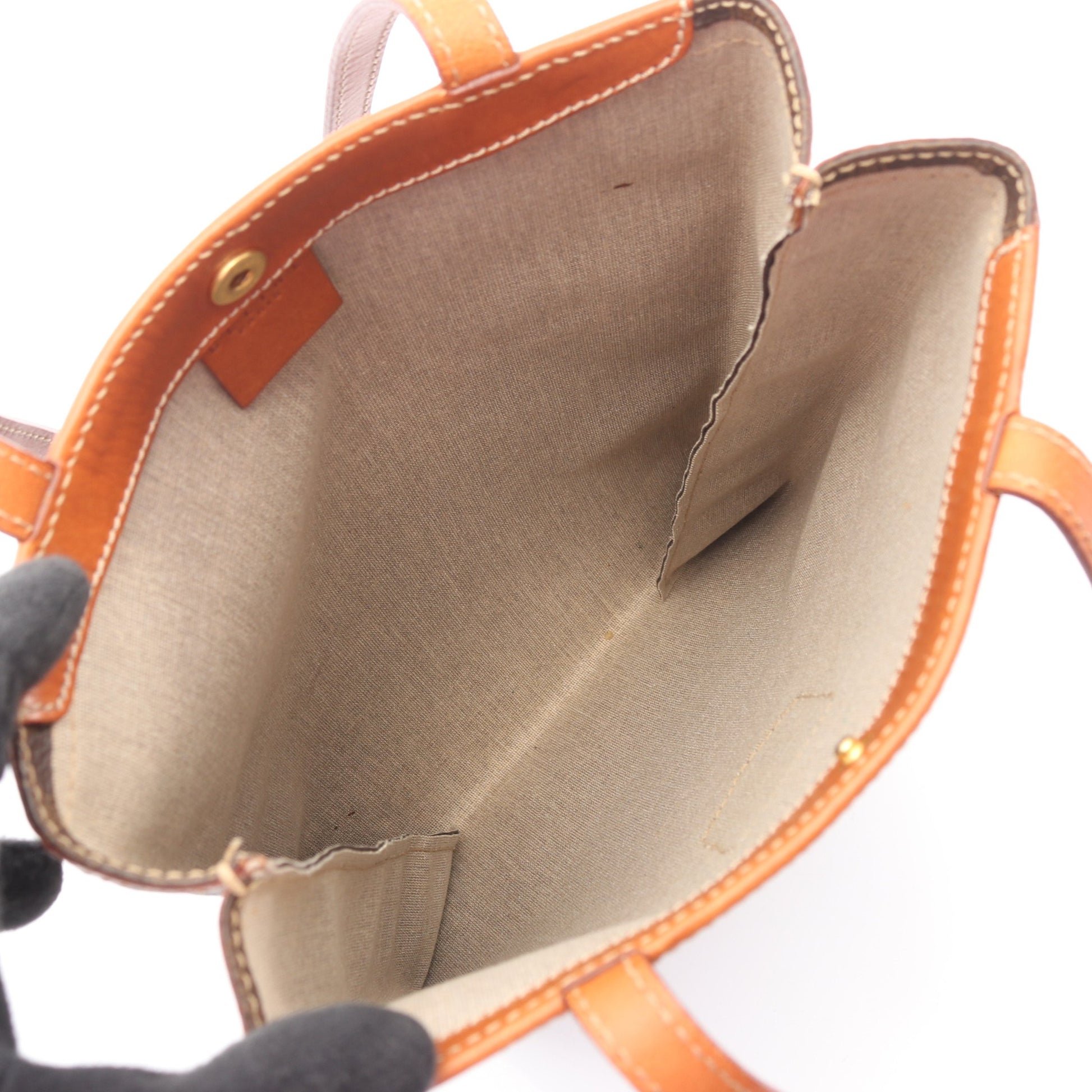 マカダム ショルダーバッグ PVC レザー ブラウン セリーヌ バッグ CELINE