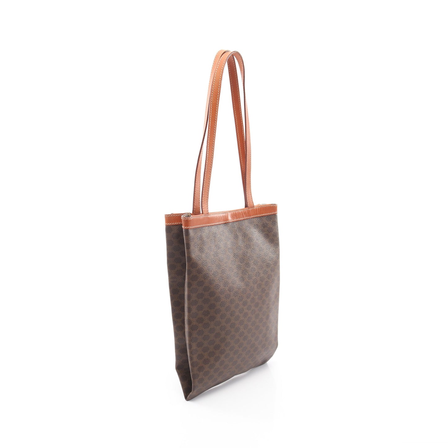 マカダム ショルダーバッグ PVC レザー ブラウン セリーヌ バッグ CELINE
