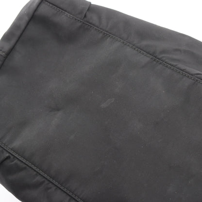 TESSUTO BOW 編み込みハンドル 2WAY ハンドバッグ ナイロン レザー ブラック プラダ バッグ PRADA